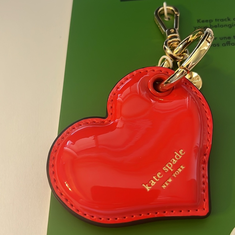 NWT kate spade new york Red Heart Shaped Bag Charm or Keychain